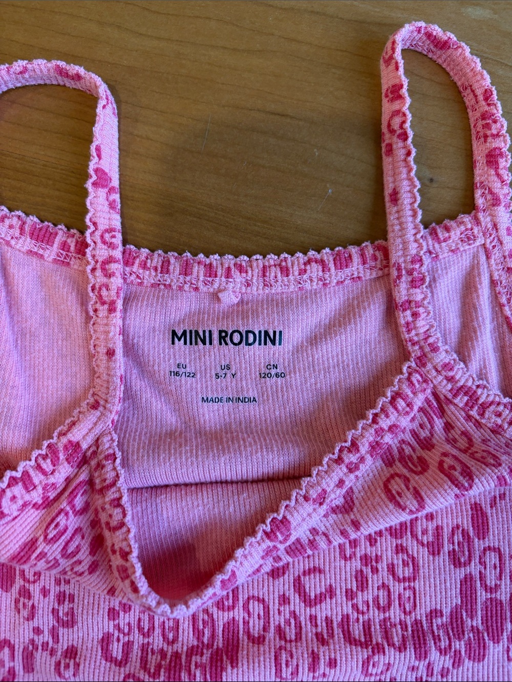 Mini Rodini Pink Leopard-Print Ribbed Tank - Picture 2 of 2
